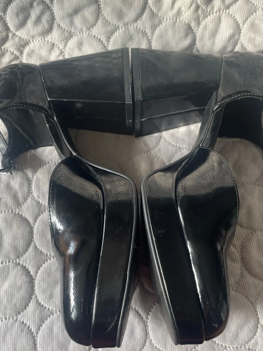 wild fable Black Patent Platform Mary Jane Heels with Ankle Strap